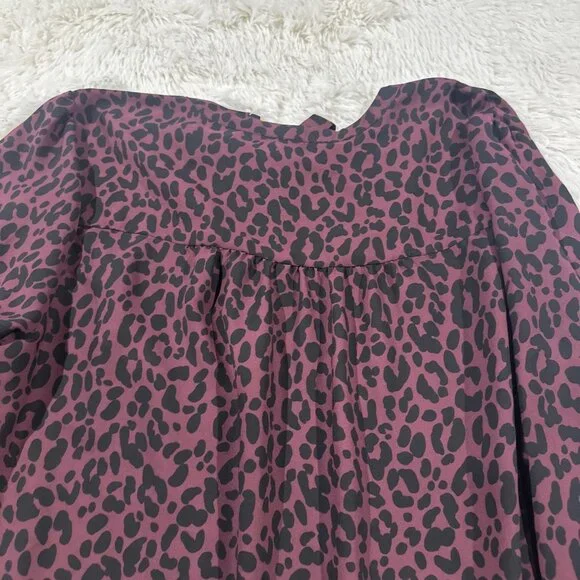Torrid womens cheetah print ombre blouse 3 sheer sexy curvy - Picture 13 of 13